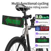 Aplicación programable bicicleta luz trasera mensaje movimiento Control remoto bicicleta señal de giro Diy texto pantalla Led para bicicleta