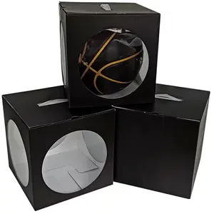 กล่องตัดตายโลโก้แบบพิมพ์สีเป็นมิตรกับสิ่งแวดล้อม,กล่องของขวัญงานอดิเรกสำหรับกล่องบาสเก็ตบอล Nba พร้อมหน้าต่าง Pvc