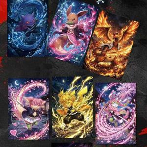 Serie DM Pokemoned Battle Dimension, Pannello Artistico Shikishi, Carta Colorata, Decorazione Collezionabile Anime, Dipinto Decorativo con Personaggi dei Cartoni Animati - Product Image 3