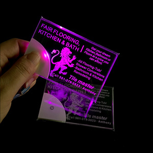 Carte de visite personnalisable avec logo, en acrylique lumineux et coloré, de haute qualité, petits cadeaux promotionnels - Product Image 1
