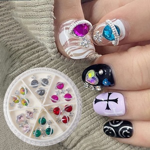 Qianya 18 unid/caja personalizado Kawaii uñas encantos de diamantes de imitación <span class=keywords><strong>diamante</strong></span> DIY Planeta de aleación de Arte de uñas encantos de joyería de circón de uñas de arte - Product Image 1