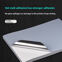 Étiquette autocollante A4 en PET argenté mat, résistante à l'eau, pour impression laser et jet d'encre