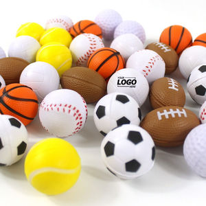 定制3厘米迷你聚氨酯泡沫运动球套装儿童成人减压挤压玩具，促销礼品足球棒球 - Product Image 1