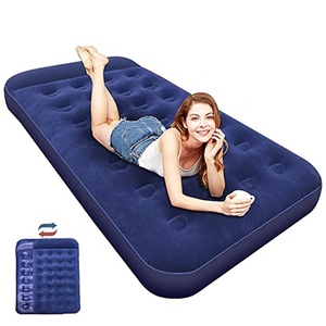 28 holes Double size PVC Flocked Camping Air Mattress for Outdoor folding Air Bed