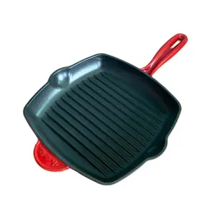 Factory customized wholesale crepe sauce flat baking skillet cast iron mini dutch oven pot fry pan