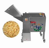 Commerciële hoogwaardige fabrieks prijs professionele golfvormige ananas/papaya/aardappelblokjes snijmachine/motor 304 roestvrij staal
