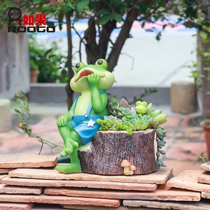 Maceta decorativa <span class=keywords><strong>de</strong></span> rana <span class=keywords><strong>de</strong></span> dibujos animados Roogo para el hogar, escritorio, balcón, <span class=keywords><strong>Patio</strong></span>, maceta con plantas <span class=keywords><strong>de</strong></span> flores suculentas para jardinería, paisajismo - Product Image 5