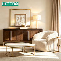 Fauteuil individuel de luxe pour salon, fauteuil rembourré pivotant à 360° avec dossier incurvé et coussin moelleux, mobilier d'intérieur pour villa