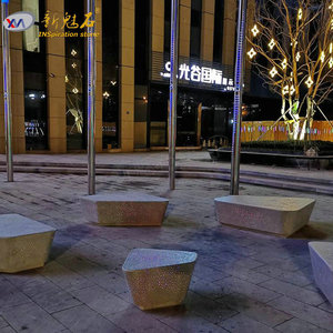 Nuevos Materiales de Construcción en Piedra, Banco de Concreto con Diseño de Cielo Estrellado XMS006, Instalación Artística para Exteriores, Ingeniería Municipal - Product Image 2