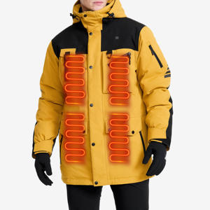 Chaqueta de calefacción recargable para hombre durante todo el día, chaqueta térmica ligera, chaqueta acolchada cálida de invierno para hombre para esquí, senderismo, bolsillo incorporado - Product Image 1