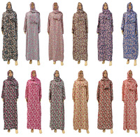 Écharpe en coton Robe musulmane Khimar Jupe longue Moyen-Orient Afrique Vente chaude Ethnique Coton Maxi Jupe Dubaï Robe Robe