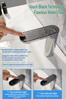 Robinet de lavabo de salle de bain automatique sans contact au design moderne, mitigeur numérique intelligent avec capteur de mouvement et écran, en laiton