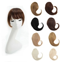 Frange en cheveux humains naturels en gros pour femmes, postiche invisible style français 3D, perruque à franges aériennes, clip style américain