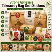 Etiqueta Adhesiva Personalizada, Sello Removible, Papel Recubierto, Cierre para Bolsas de Panadería, Suministro OEM ODM para Compradores de Empaques Personalizados