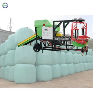 Automatic Portable Silage Baler Hay Baler Grass Straw Packing Machine Pine Hay Fiber Bundling And Wrapper Machine