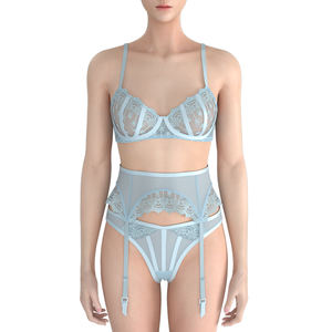 ODM OEM נשים רקמת תחתונים סקסי נשים סקסי סקסי חזייה וסט קצר - Product Image 1
