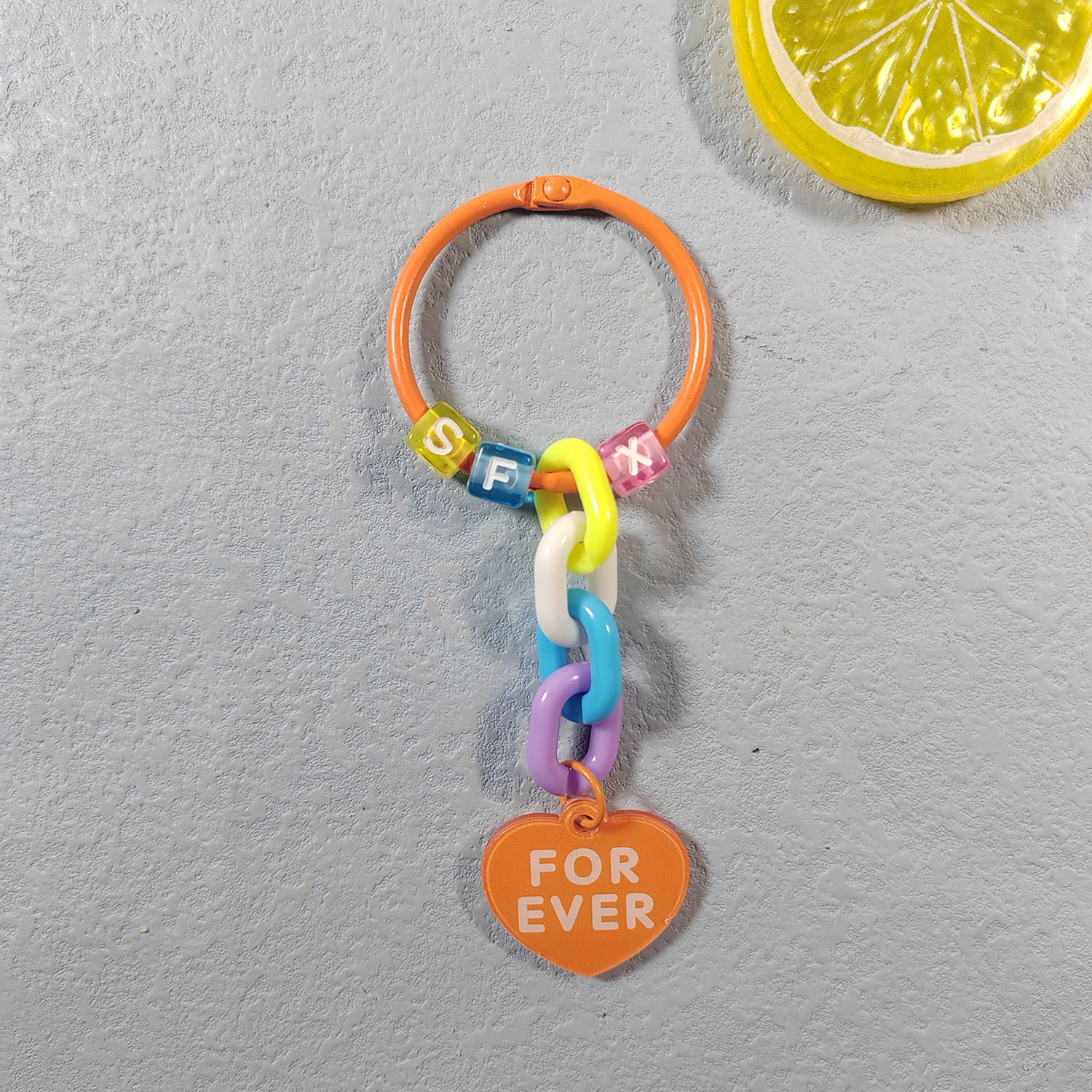 Orange-love brand pendant