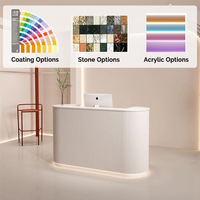 Comptoir de Réception Design Simple pour Petite Clinique, Salon de Beauté Blanc – Banque d'Accueil Caisse