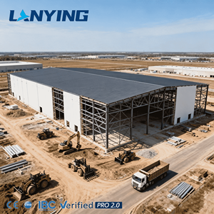 Struttura Moderna Prefabbricata in Acciaio per Magazzino con Ampio Spazio Interno Progettato per Uso Industriale - Product Image 2