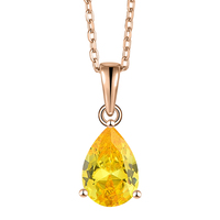 Collier de bijoux personnalisé en argent sterling 925 classique femmes goutte d'eau zircon collier boutique bijoux collier