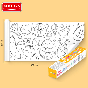 Zhorya OEM 3M 색칠 어린이 그리기 롤 종이 롤 벽 예술 아이들을 채우기 컬러 페인팅 스크롤 아이 선물 - Product Image 6