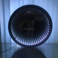 Meubles de bar interactifs modernes personnalisés, table à miroir infini 3D avec éclairage LED, table basse infinie 3D illuminée