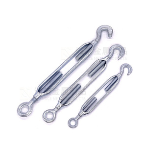 Tendeur de câble métallique Chengce à corps ouvert, crochet et œillet, métrique, galvanisé à chaud, charge standard - Product Image 1