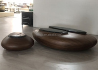 Table basse Design oeuf ovale haut de gamme Table basse en bois de noyer noir de luxe hôtel Villa maison salon Table à thé combinaison