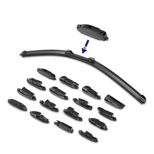 Spazzole tergicristallo multifunzione senza telaio con interfaccia B2, nuove, per sostituzione/riparazione, ricambi per parabrezza auto Audi Volkswagen <span class=keywords><strong>Alfa</strong></span> <span class=keywords><strong>Romeo</strong></span> - Product Image 1