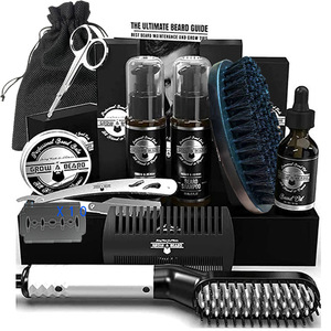 ชุดหวีจัดแต่งทรงเคราแบบสองด้าน พร้อมลูกกลิ้งดูแลเส้นผมและแปรงโกนหนวดสำหรับจัดแต่งทรงขนบนใบหน้าของผู้ชาย - Product Image 1