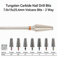 Nouvel Arrivage Embouts de Manucure Tornado Volcano Cone en Acier au Carbure de Tungstène pour Ponceuse à Ongles, pour le Retrait du Gel Polish