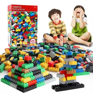 Bloques de construcción de plástico para niños, juguete de ladrillos para armar, listo para enviar, 1000 piezas