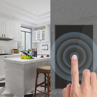 Touchmi vente en gros US 118 Tuya Wifi 1/2/3gang interrupteur de lumière en verre prise électrique et interrupteur interrupteur mural pour maison intelligente