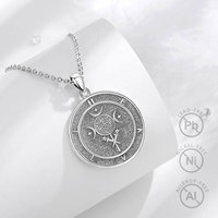Colliers Pendentifs Spirituels Changda : Cadeaux Sorcières, Lilith, Hécate, Phases de Lune, Pentacle, Triple Lune, Déesse, Sorcières