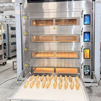 Horno Eléctrico Comercial de Plataforma Elevadora, 4 Niveles, 16 Bandejas, Gran Capacidad, para Pan y Pizza, Equipo de Panadería