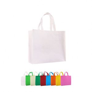 Sac fourre-tout non tissé personnalisable en PLA, imperméable, pour courses à emporter, avec logo imprimé, idéal pour les cadeaux - Product Image 1