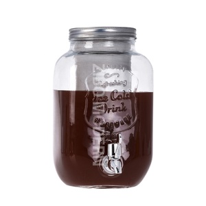 Carafe en verre Mason de 1 gallon pour café froid / distributeur avec <span class=keywords><strong>filtre</strong></span> et robinet - Machine à café glacé / à thé infusé - Product Image 2