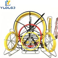Cinta pasacables de fibra de vidrio de 8 mm y 150 m, varilla de empuje y tracción para cables, serpiente para conductos, herramienta de pesca de cables eléctricos con punta de ABS