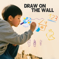 Stylo craie spray licorne pour enfants, jouet de dessin à pulvérisation rapide, marqueur aérographe lavable pour graffitis avec pochoirs pour enfants