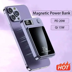 แบตสำรองแม่เหล็กไร้สาย 5000mAh ชาร์จเร็ว 22.5W สำหรับ <span class=keywords><strong>iPhone</strong></span> 14 13 <span class=keywords><strong>12</strong></span> สำหรับ Samsung Huawei Xiaomi แบตสำรองขนาดเล็ก - Product Image 3