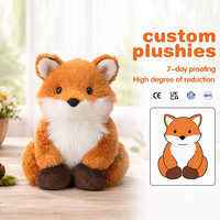 Peluche personnalisée en forme de renard mignon, créez votre propre jouet en peluche pour enfants, cadeaux d'entreprise, jouet en peluche personnalisé