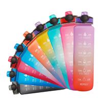 Bouteille d'eau Kecolove 1000 ml avec logo personnalisé, qualité alimentaire, sport, 32 oz, motivationnelle, graduée, en vrac, 1 L, avec marquage horaire, pour la salle de sport, les activités de plein air et les voyages
