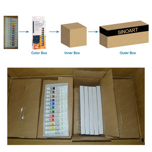 Peintures acryliques SINOART en tubes de 12 ml, 12 couleurs de base, ensemble de <span class=keywords><strong>peinture</strong></span> <span class=keywords><strong>acrylique</strong></span> professionnelle pour <span class=keywords><strong>peinture</strong></span> <span class=keywords><strong>acrylique</strong></span> - Product Image 5
