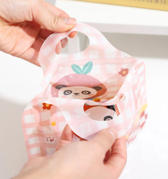 Sac à bonbons pour enfants, imprimé couleur personnalisable, motif ours et lapin de dessin animé mignon, étanche, avec fermeture à lien, qualité alimentaire, idéal pour les fêtes