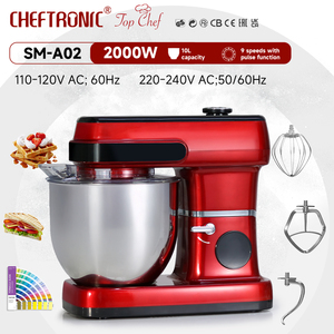 Batteur sur socle numérique Cheftronic A02P 10L - 2200W, 9 vitesses, écran tactile LED et fonction Pulse, <span class=keywords><strong>appareil</strong></span> de <span class=keywords><strong>cuisine</strong></span> professionnel - Product Image 1