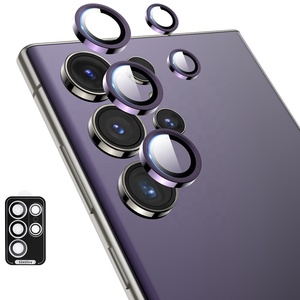 Couvercle de caméra en anneau métallique pour Samsung S24 A54 A34 A14 5G Film de protection d'écran d'objectif en verre - Product Image 3