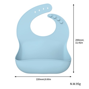 Babero de Silicona para Bebé, Impermeable, con Cuello Ajustable, Estampado, Delantal para la Hora de Comer de Niños Pequeños, Logotipo Personalizado, Venta al por Mayor - Product Image 2