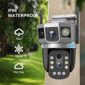 Outdoor 12mp IP66 <strong>Wifi</strong> <strong>Camera</strong> 3lens 10x Zoom AI Motion Detection With Night Vision CCTV <strong>IP</strong> Network <strong>Camera</strong> 4G Sim Card - Product Image 2