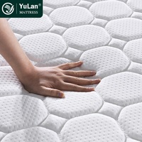 Matelas Euro Top à ressorts ensachés 7 zones en mousse à mémoire de forme de l'usine Foshan Yulan, mousse haute densité, usage hôtelier, épaisseur 25 cm, garantie 10 ans
