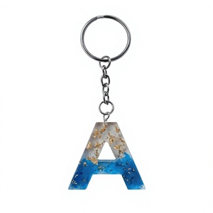 Llavero de Resina Hecho a Mano con Letra Personalizada, Anillo para Llaves con Letra Personalizada para Hombres, Mujeres, Niños, Bolsos, Mochilas y Accesorios de Regalo - Product Image 1